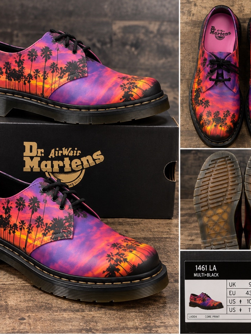 Dr. Martens 1461 LA Multi Sunset Palm Oxford - Multi/Black